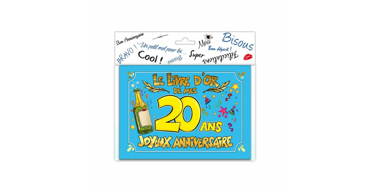 Livre d'or anniversaire 20 ans - Albums et livres d'or - Netbootic.com